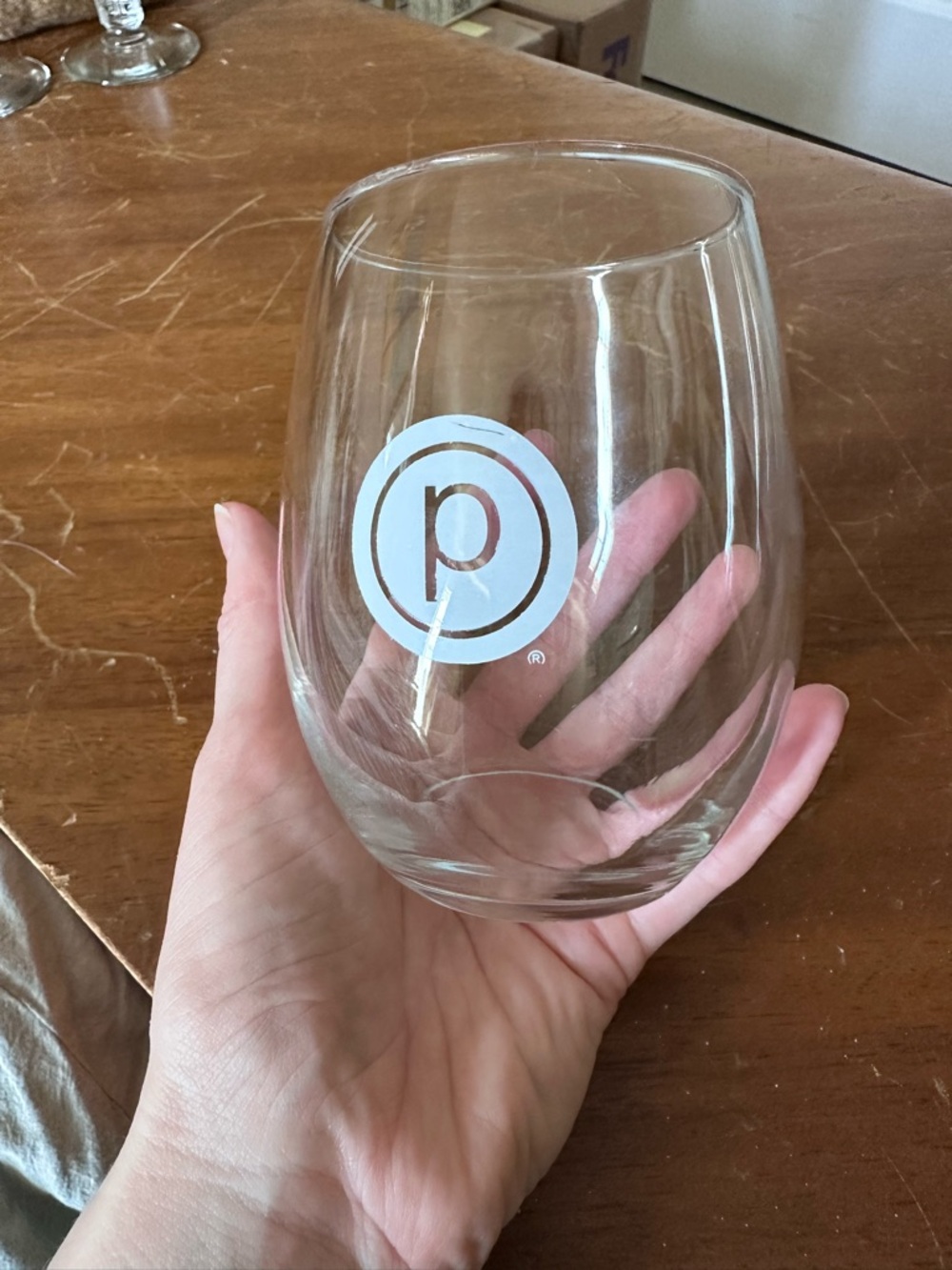 Pure barre Logo Stemless Wine Glass